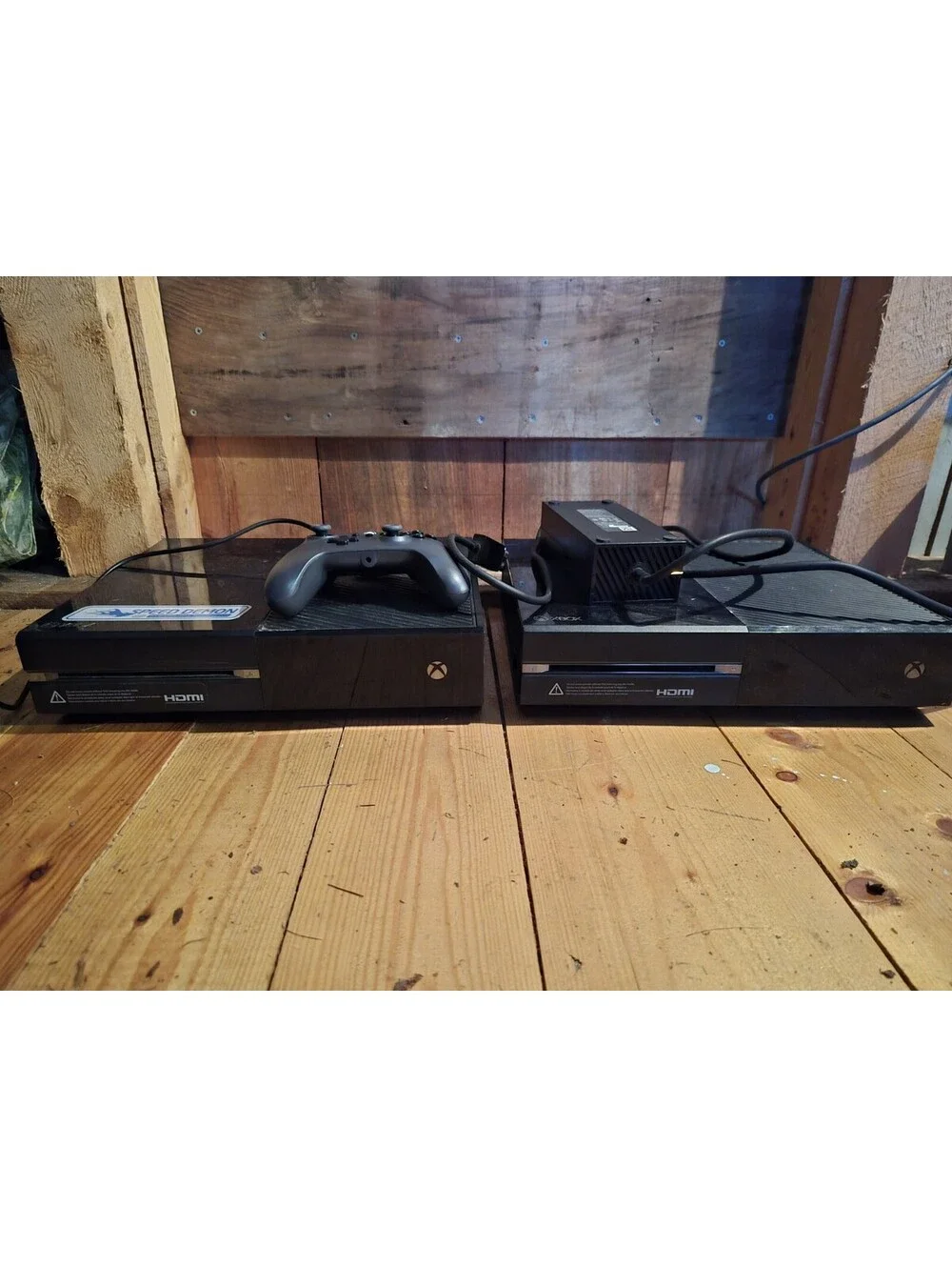 2 Microsoft Xbox One 500GB Console One Power Cord Working Controller